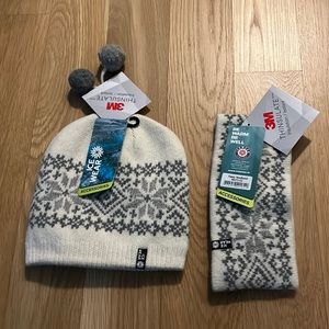 NWT Hat and ear warmer from Iceland. Fleece inside!